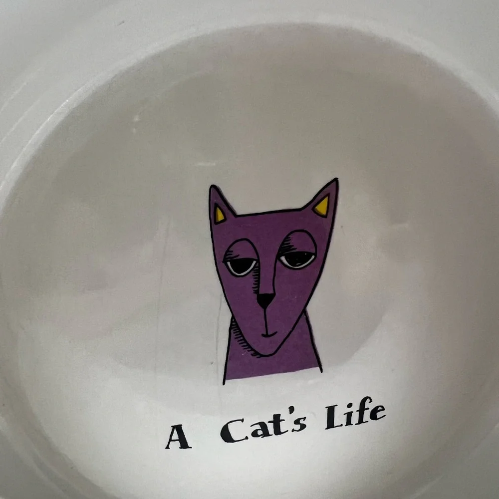 Ursula Dodge large stoneware cat dish